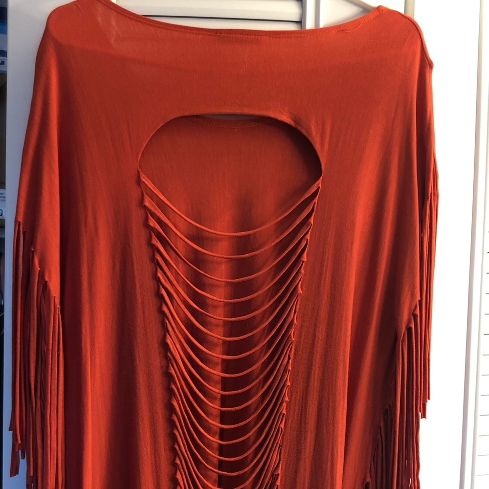 Orange 🍊 Shredded Top